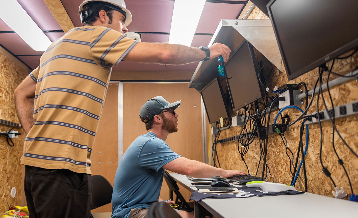 People working on a computer