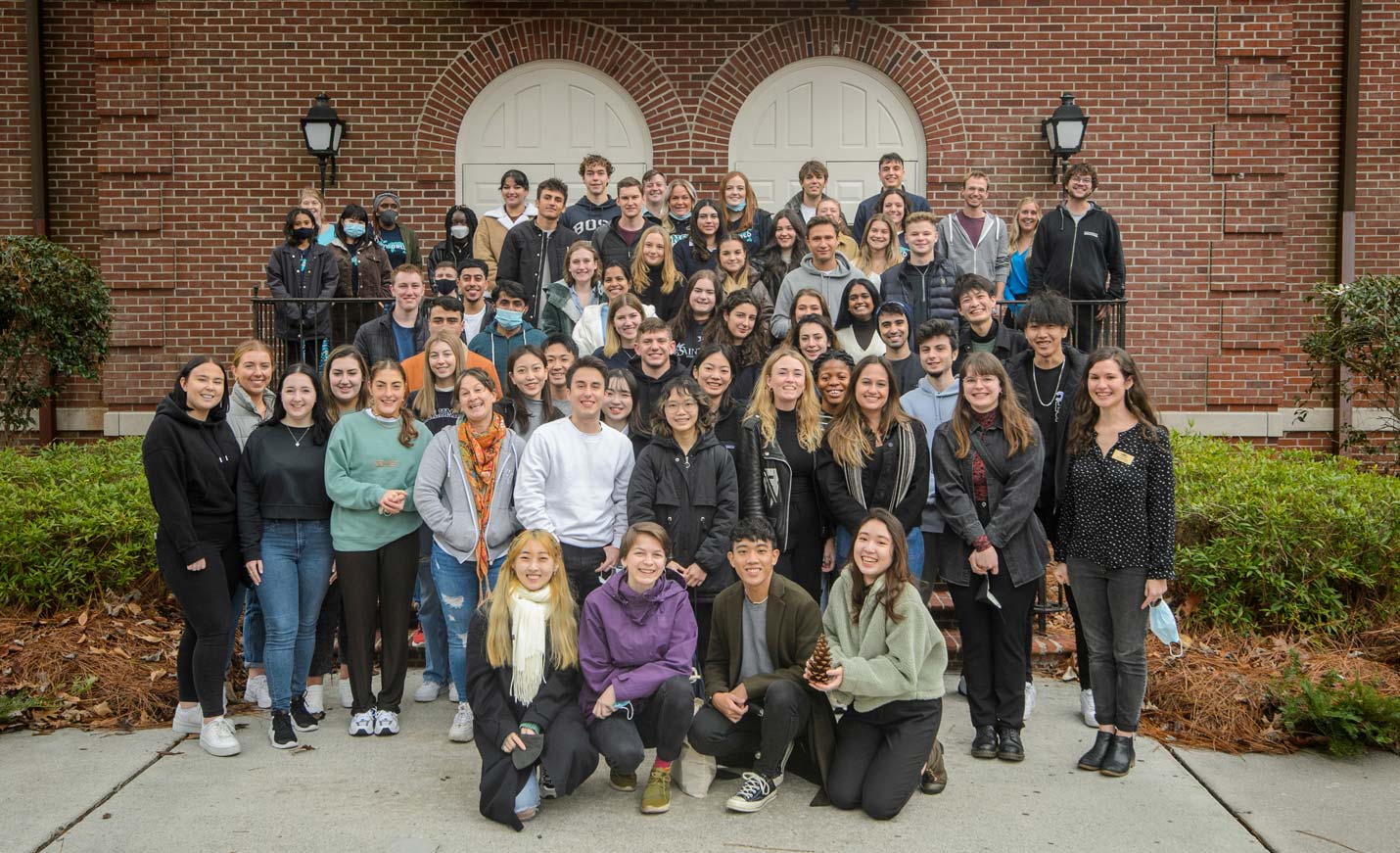 students gather for a group shot