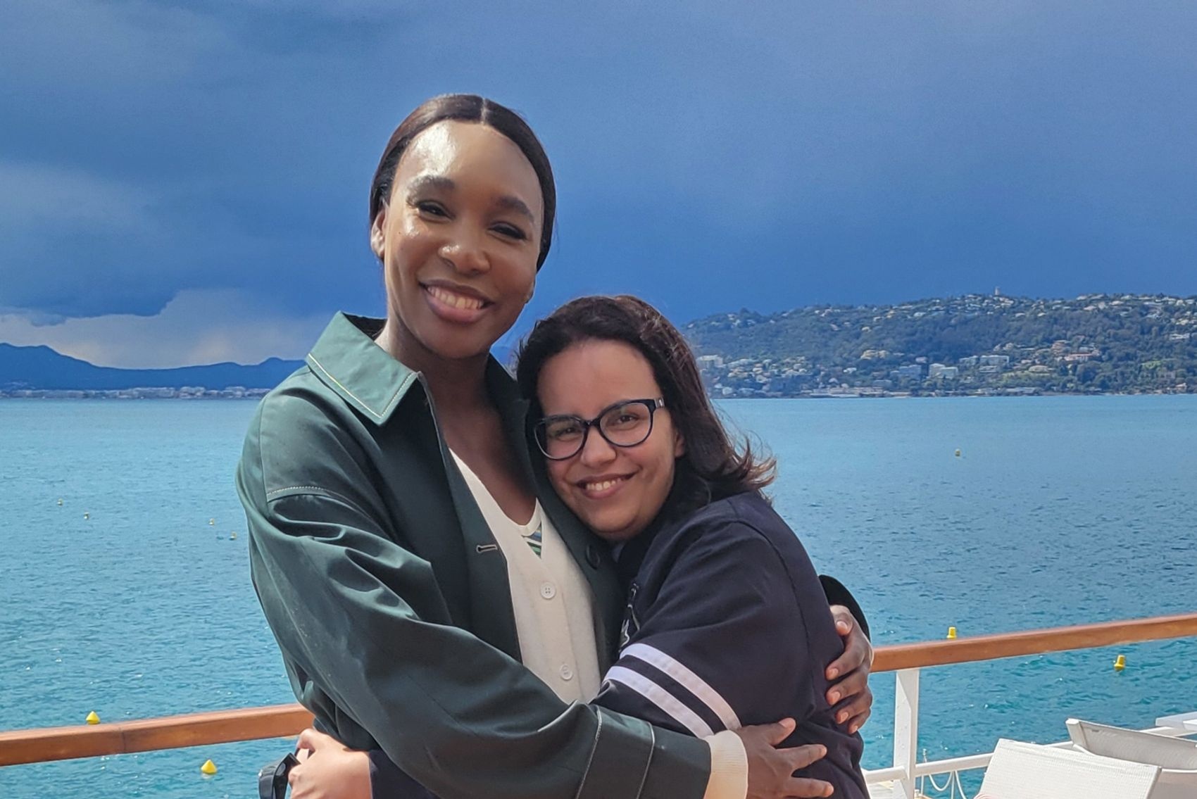 CSB alumna, Lilia Aghzafi pictured with Venus Williams