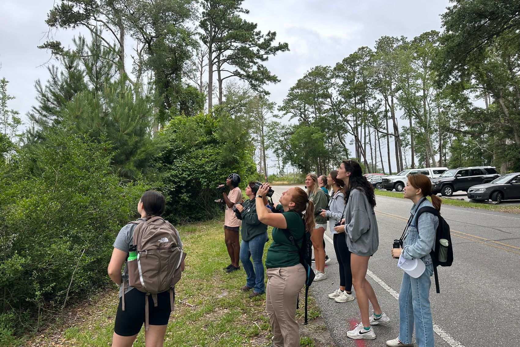 Students go birding with Becky Savage from NCWRC