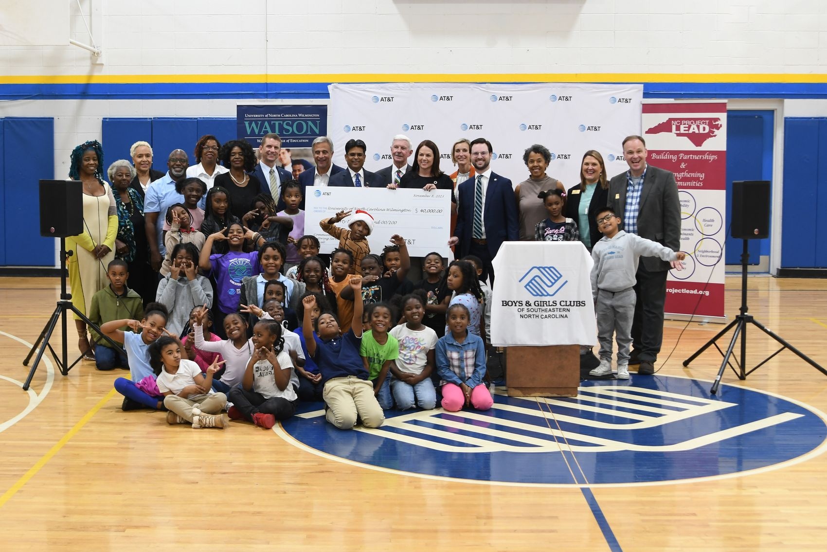 Check signing at Boys and Girls Club