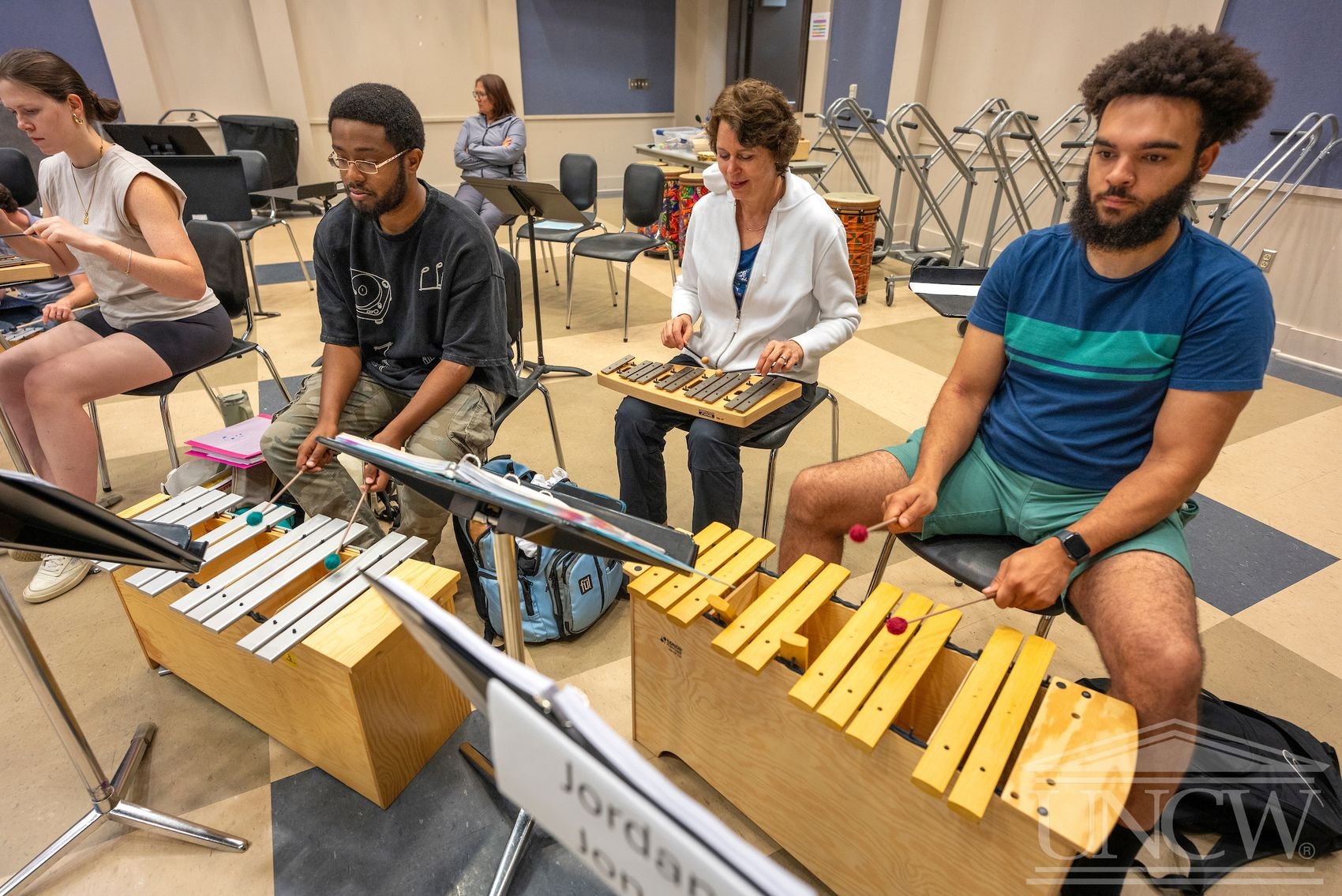 Participants took part in a variety of classes centered around the Orff Approach, a developmental approach used in music education. It combines music, movement, drama, and speech into lessons that are similar to a child's world of play. It was developed by the German composer Carl Orff and colleague Gunild Keetman during the 1920s.