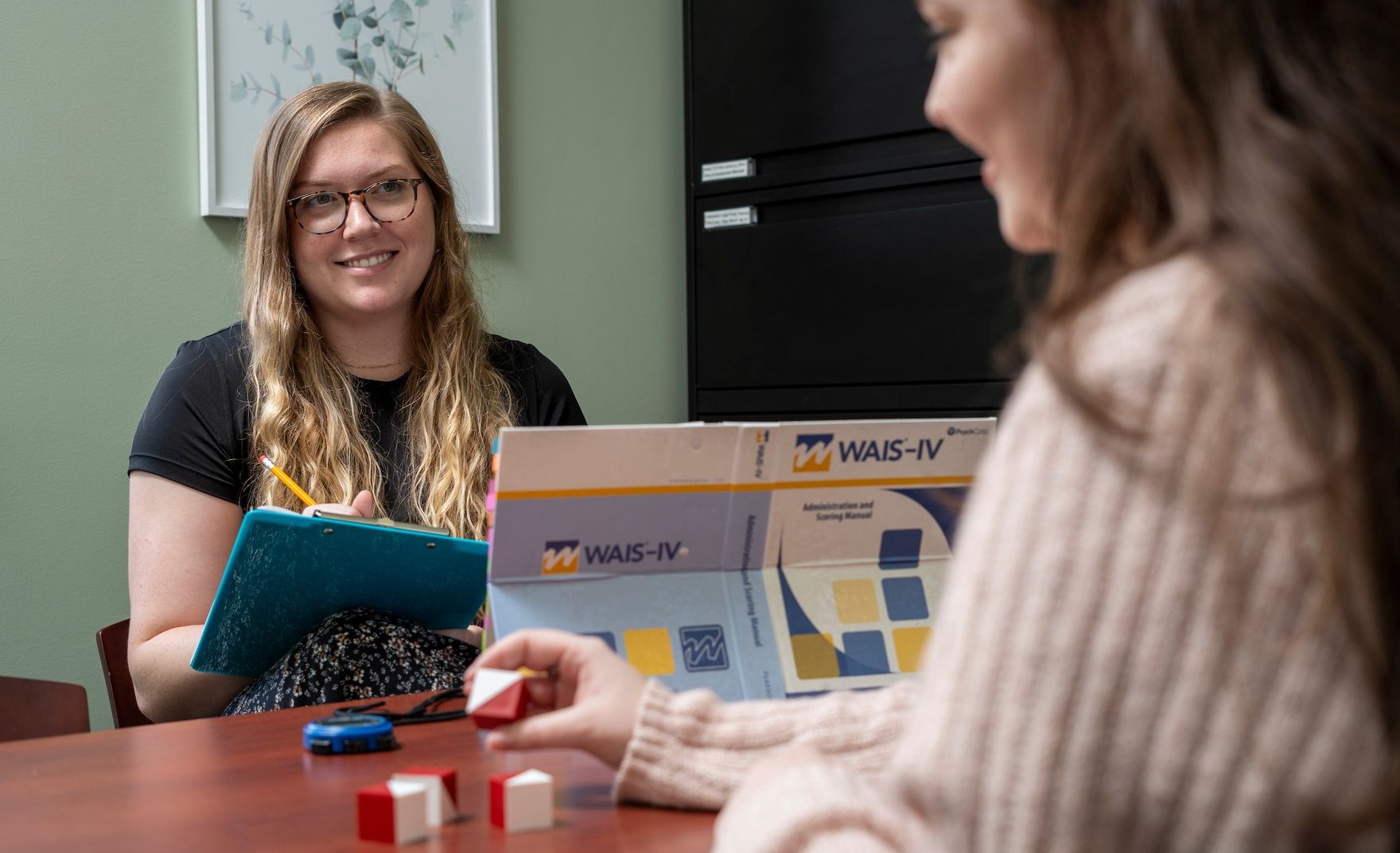 Using blocks during a therapy session