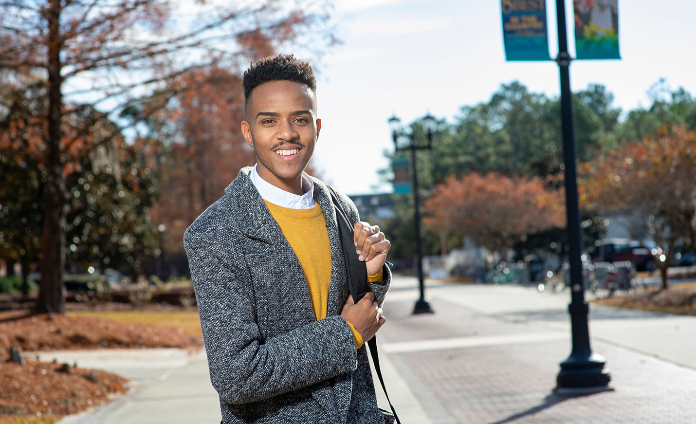 Portrait of Shaheed Stevenson, a 2020 Thomas R. Pickering Graduate Fellowship Program fellow