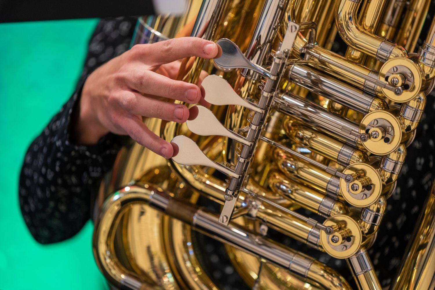 The tuba is the largest and lowest-pitched musical instrument in the brass family.