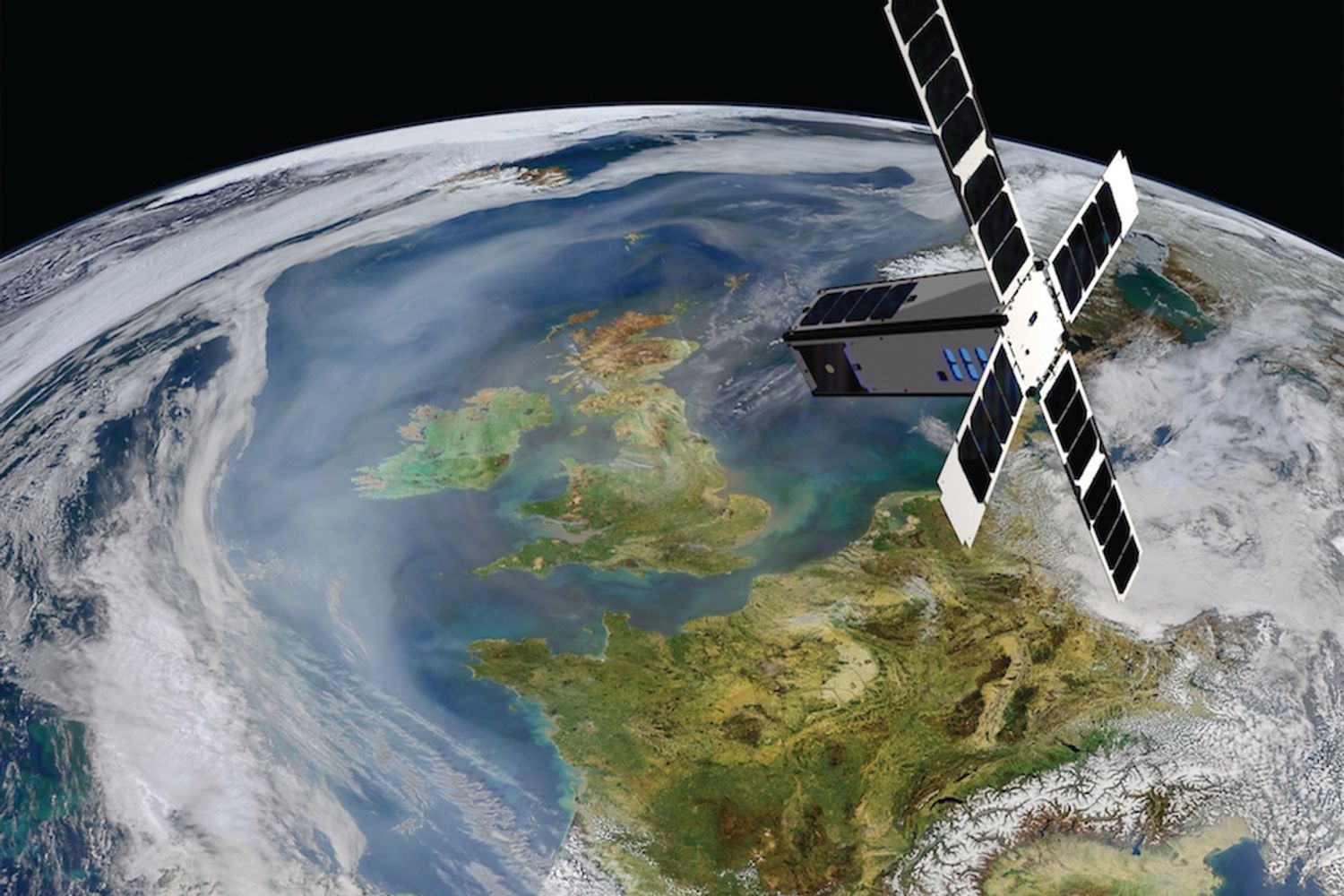 UNCW SeaHawk-1 CubeSat over Earth