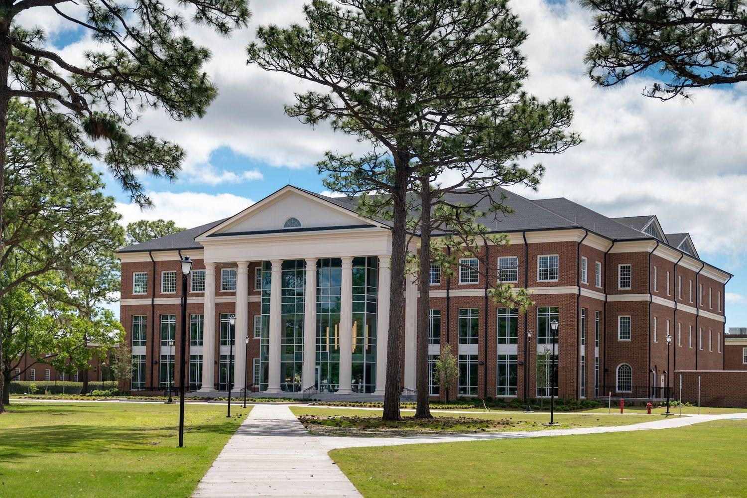 Entrance of the renovated Randall Library