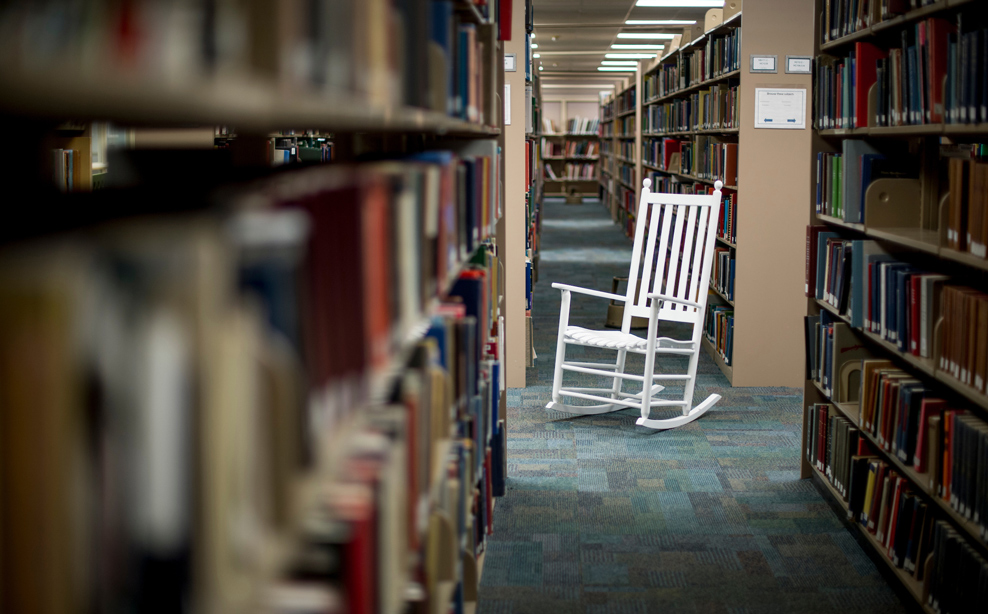 Chair in the library.
