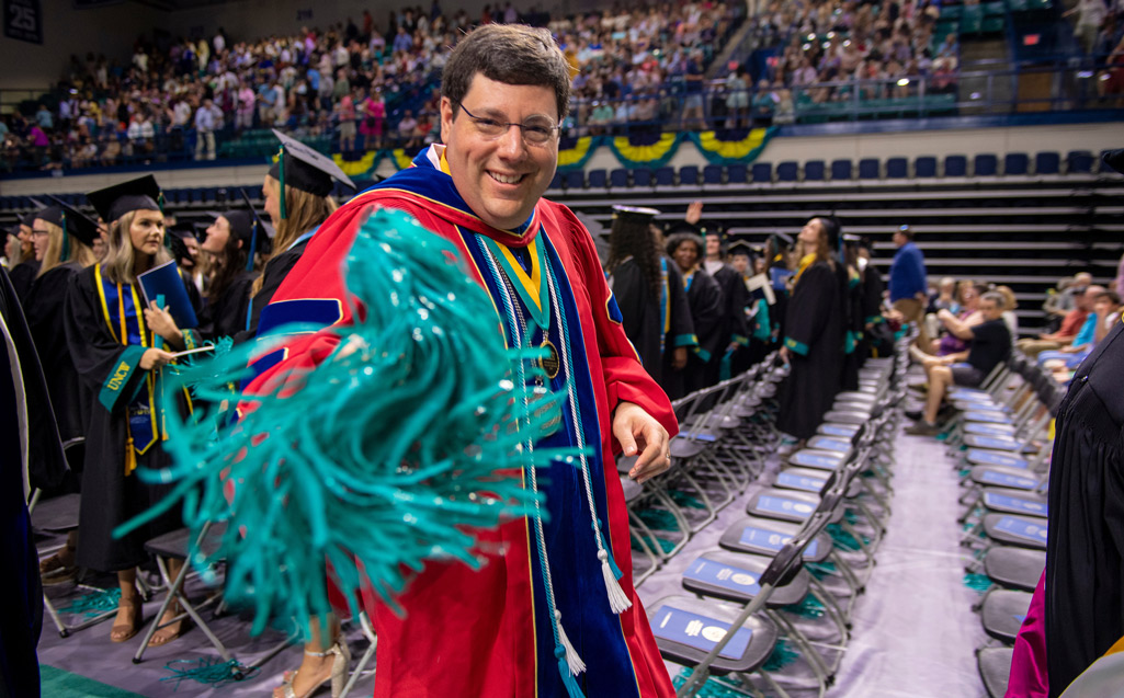 Faculty procession at commencement