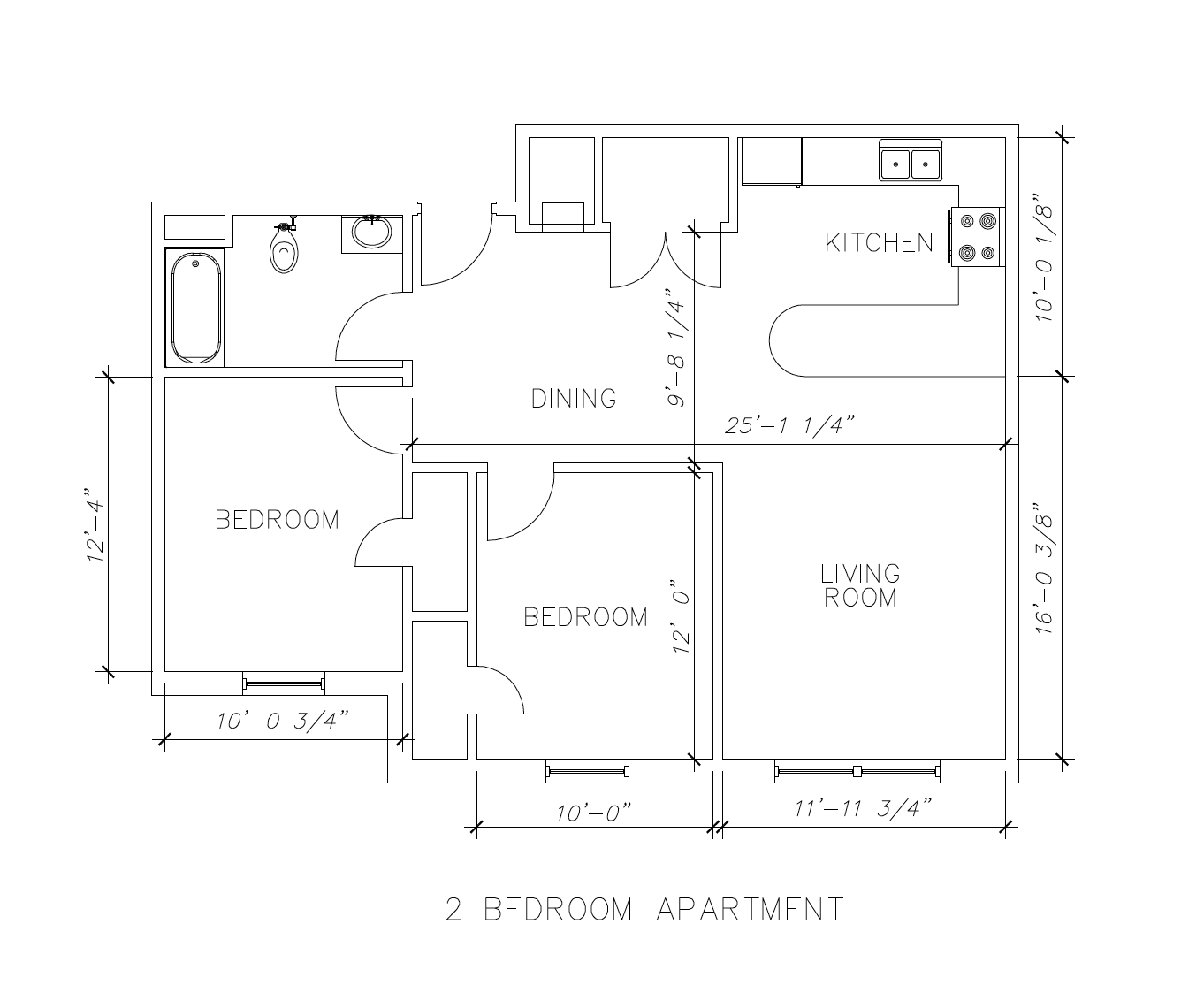 Seahawk Landing 2 Bedroom Floor Plan