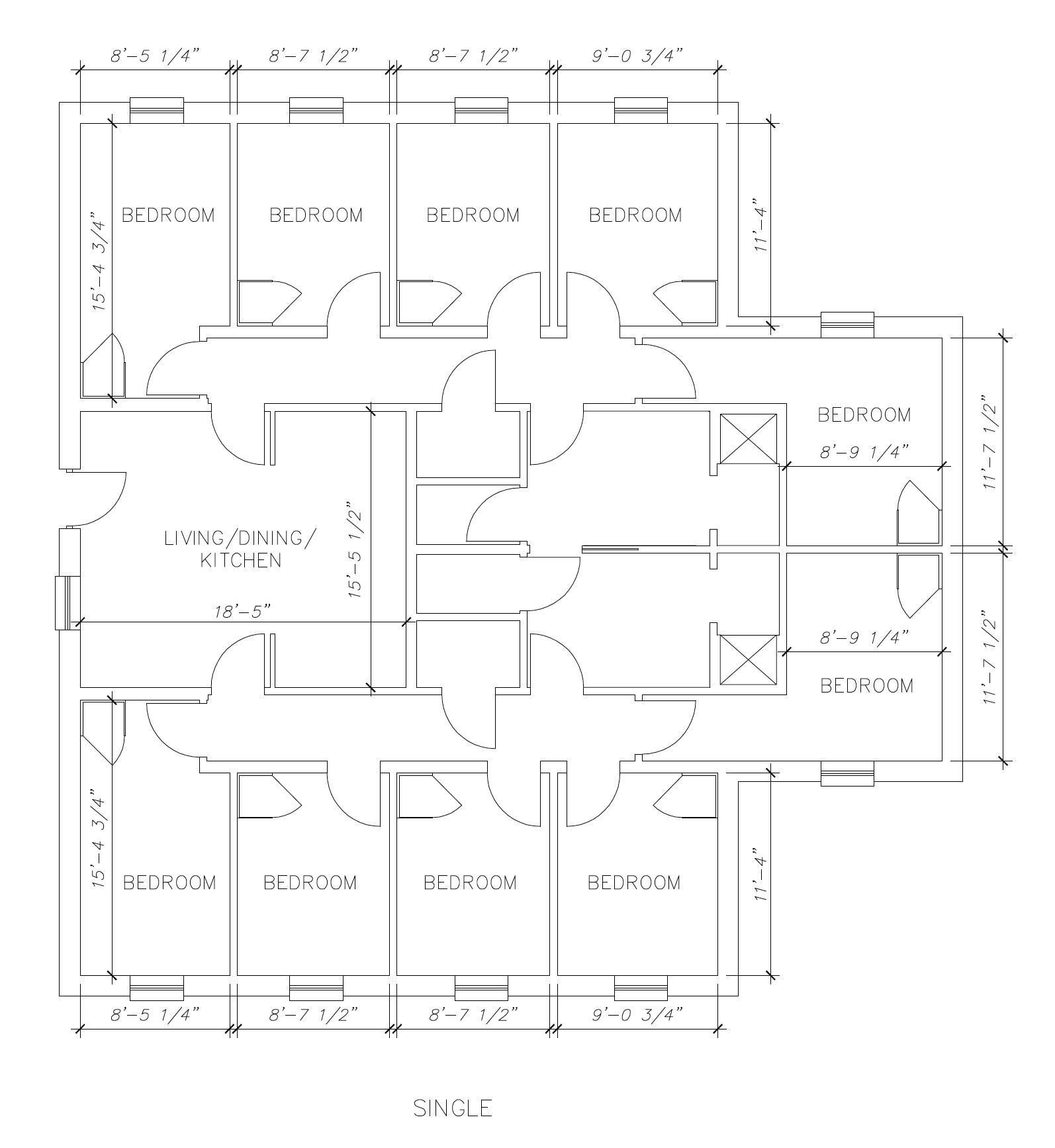 University Suites - Single - Floorplan