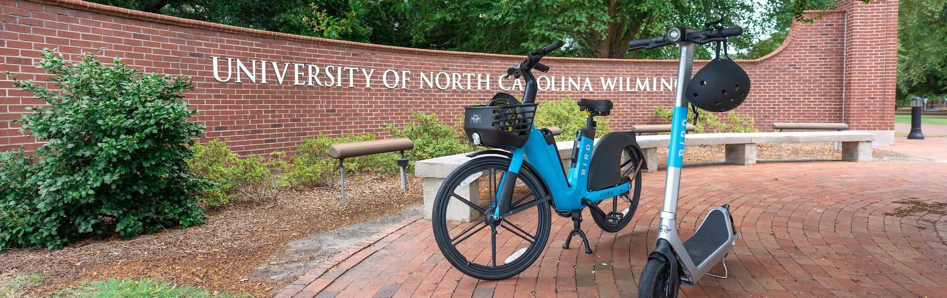 e-bike and e-scooter on campus