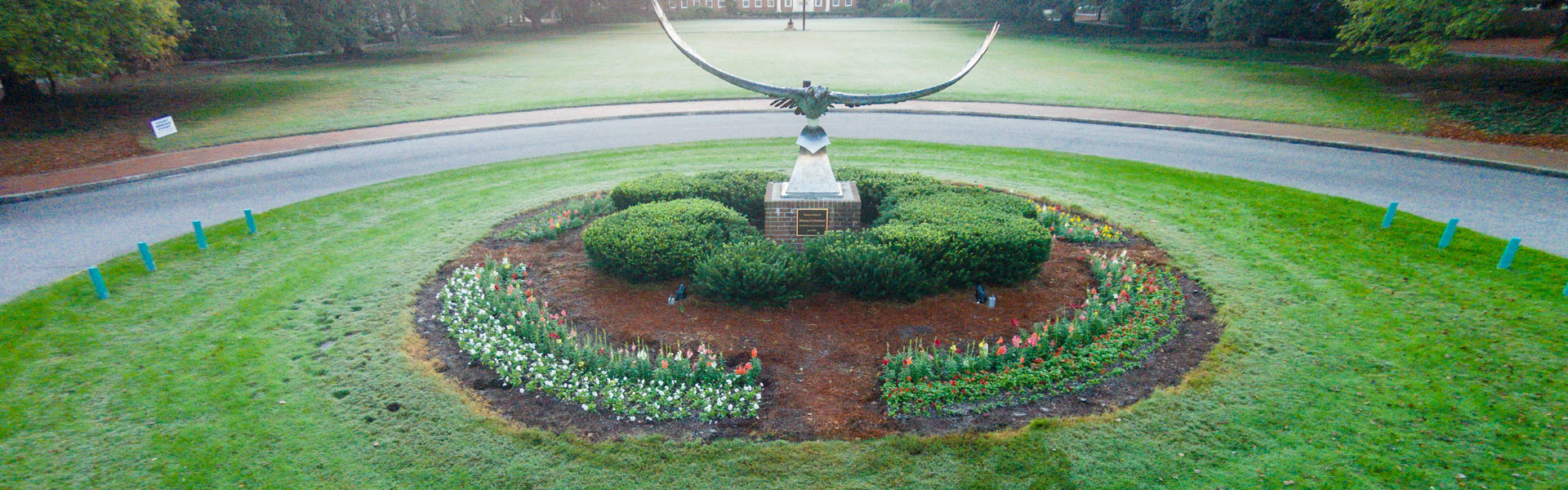 front of campus