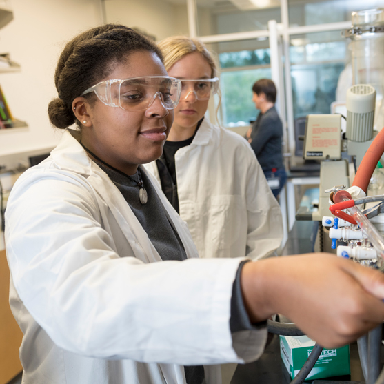 students in lab