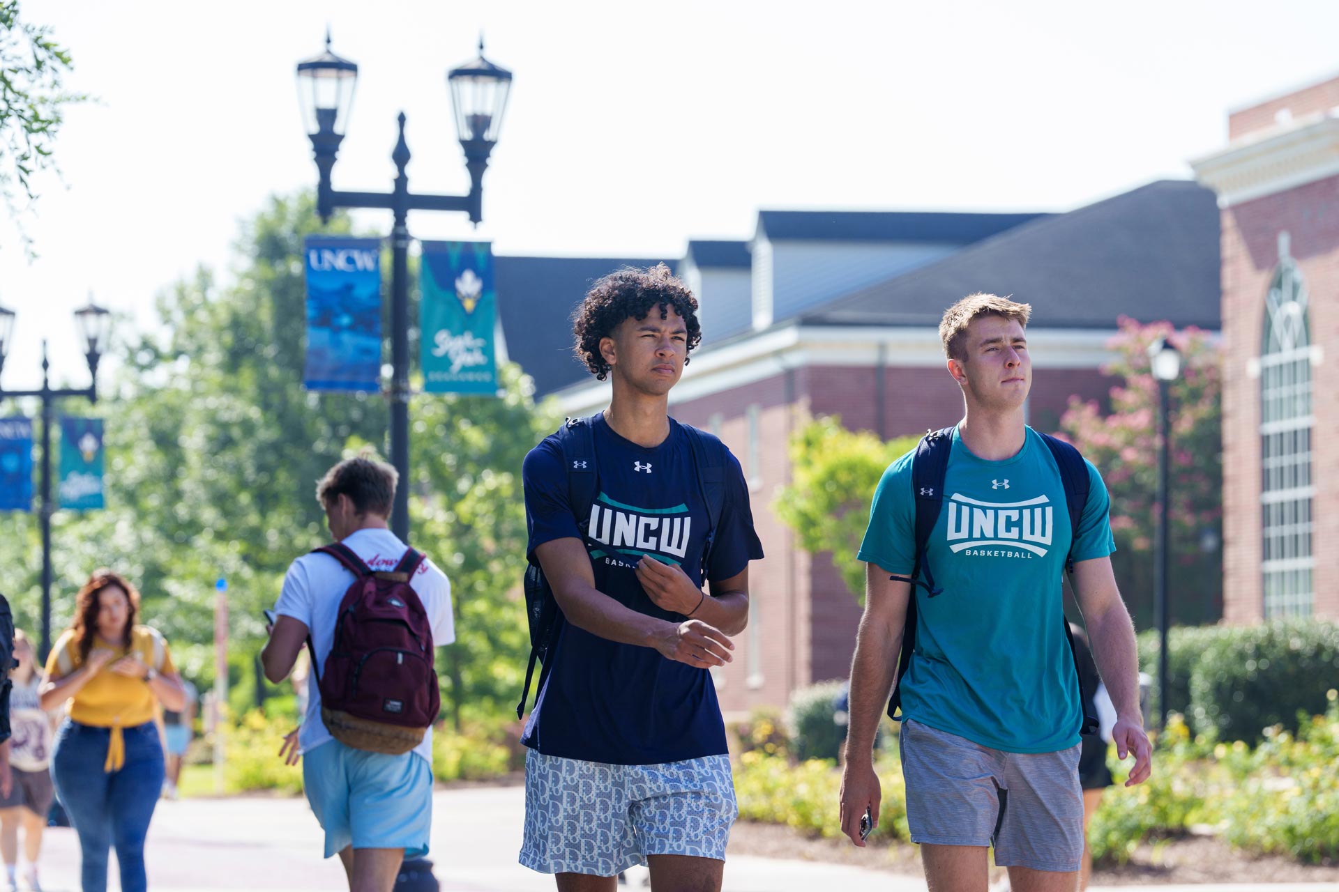 Students walking on Chancellor's Walk