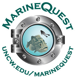 MarineQuest logo with fish in a diver's helmet