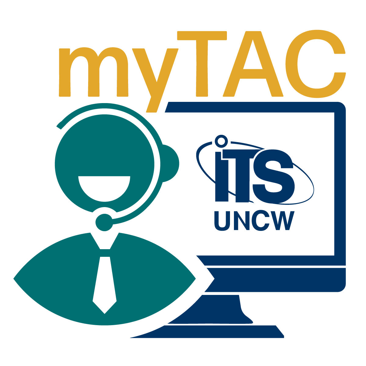 myTAC portal logo with a computer and service representative smiling