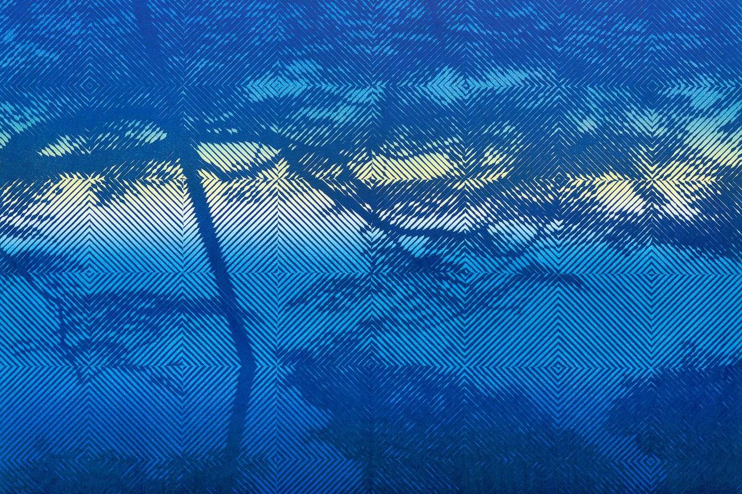 Taro Takizawa's print, blue and green