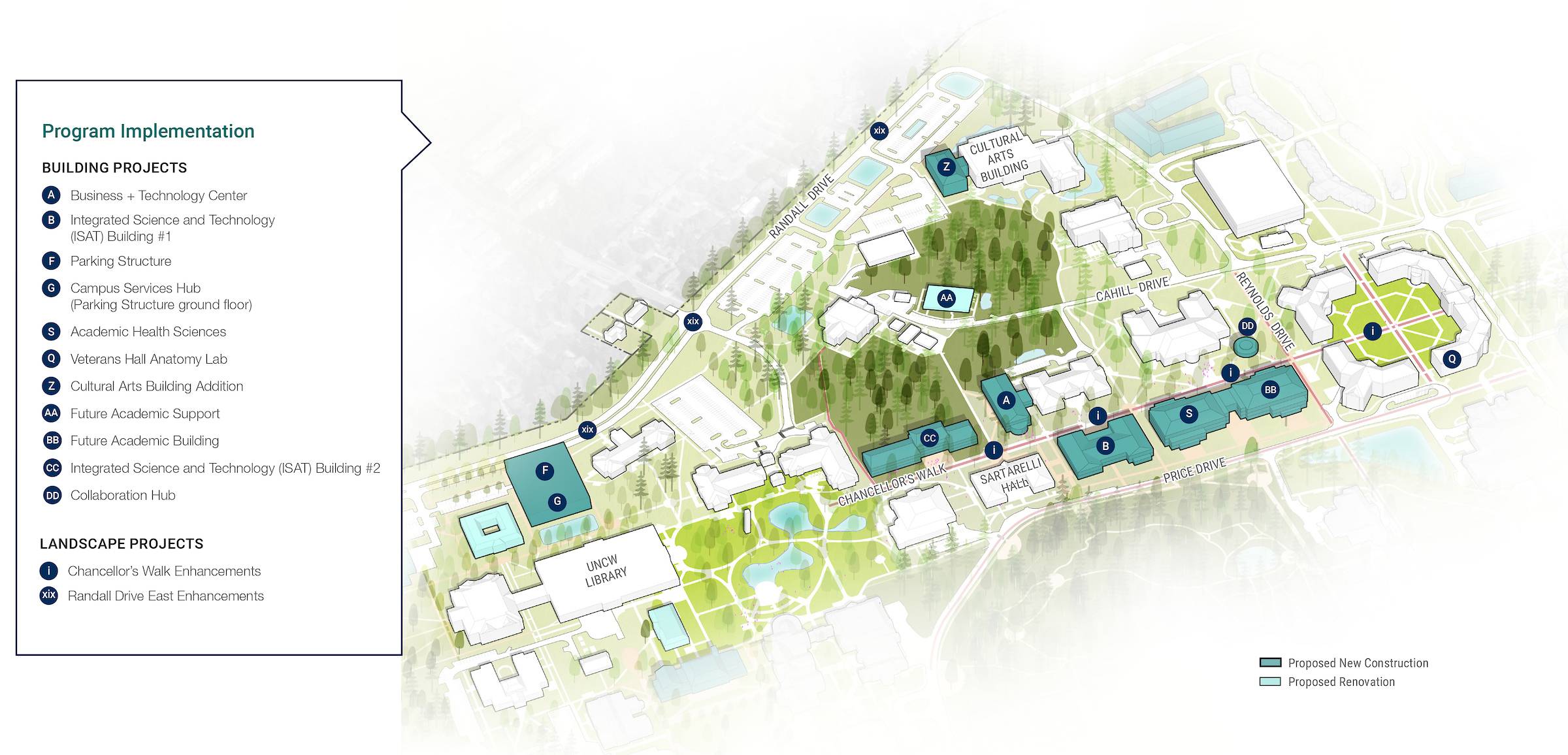 Chancellor's Walk plan focus area map