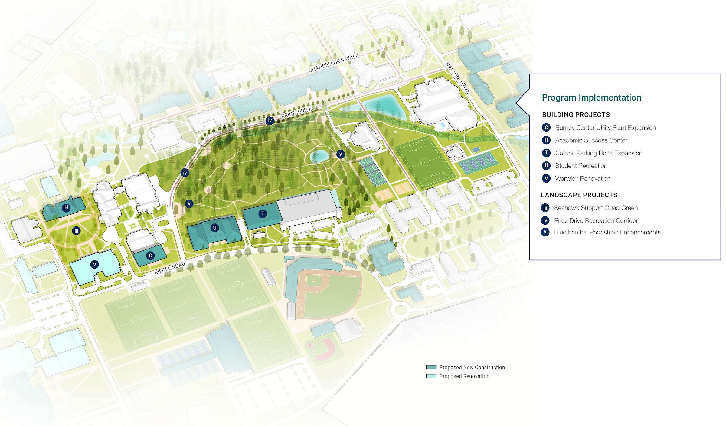 Student Life Core plan focus area map