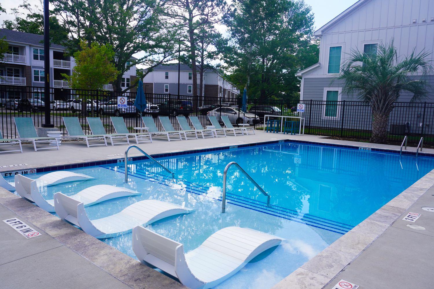 Swimming pool at the Cottages at College Acres