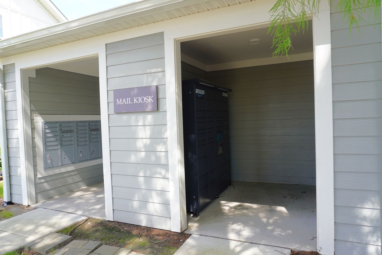 Mail kiosk at the Cottages at College Acres