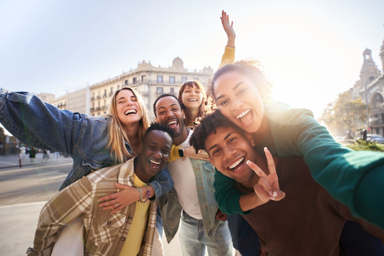 Cheerful Paris students