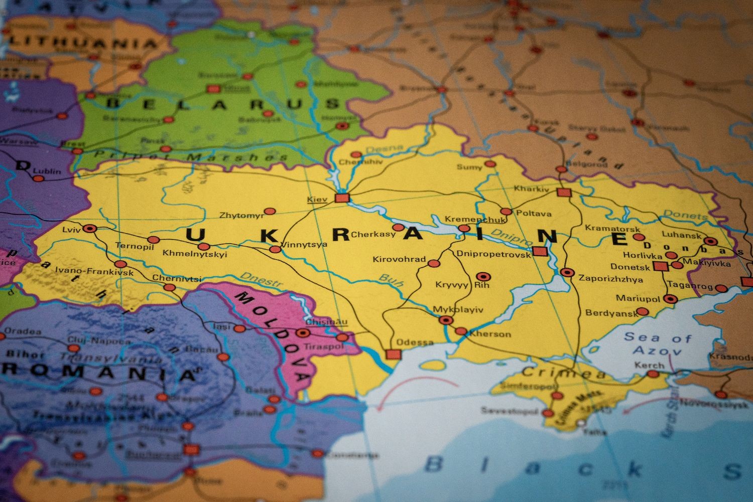 A map of Ukraine