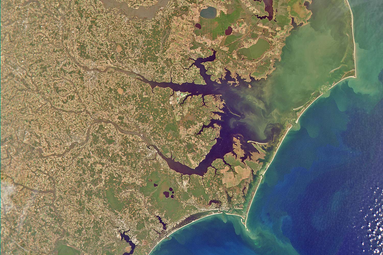 Outer Banks coastline of North Carolina