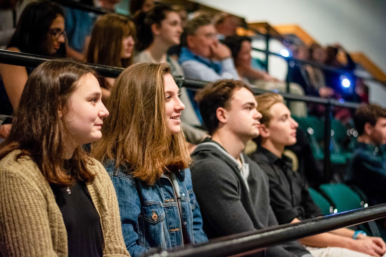 Students sitting in Trask Coliseum