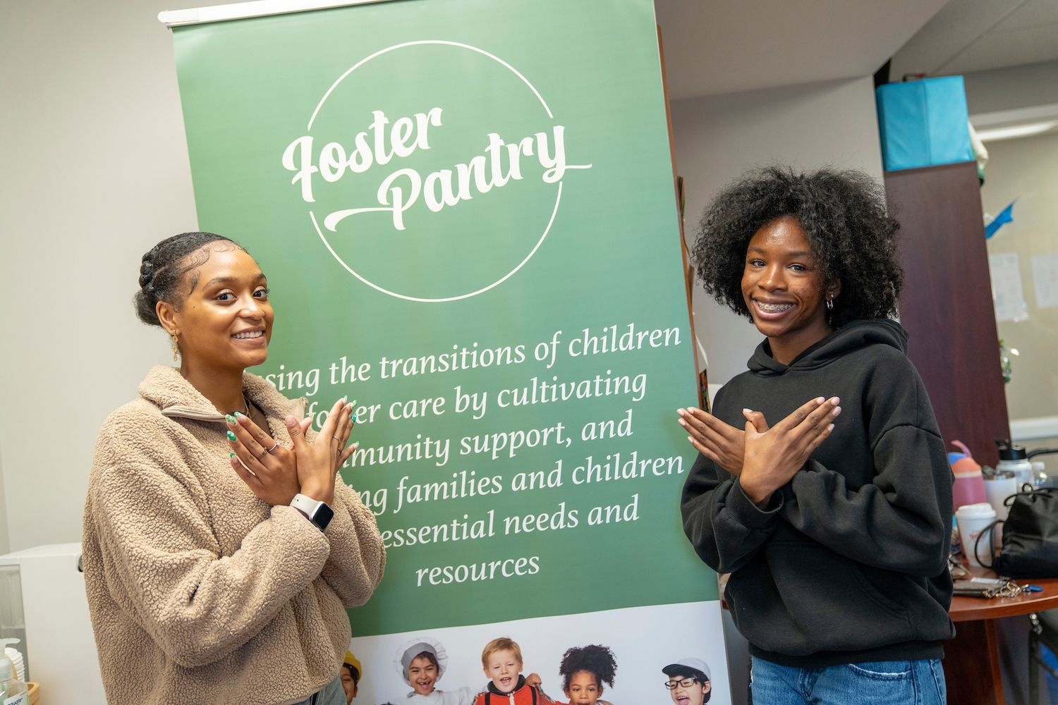 CHHS Foster Pantry volunteers posing