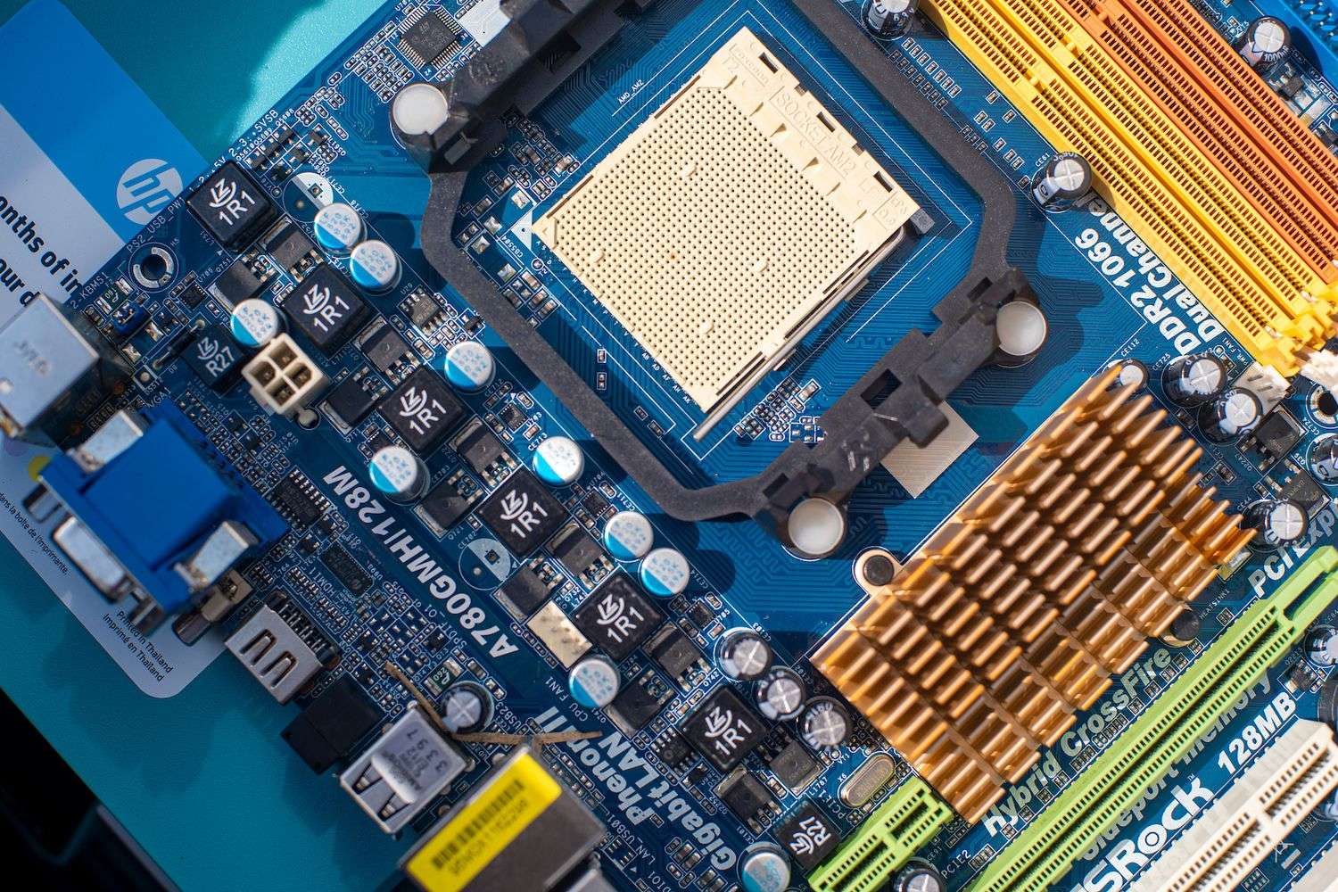 Inner electronics shown of a device that may be recycled at UNCW.