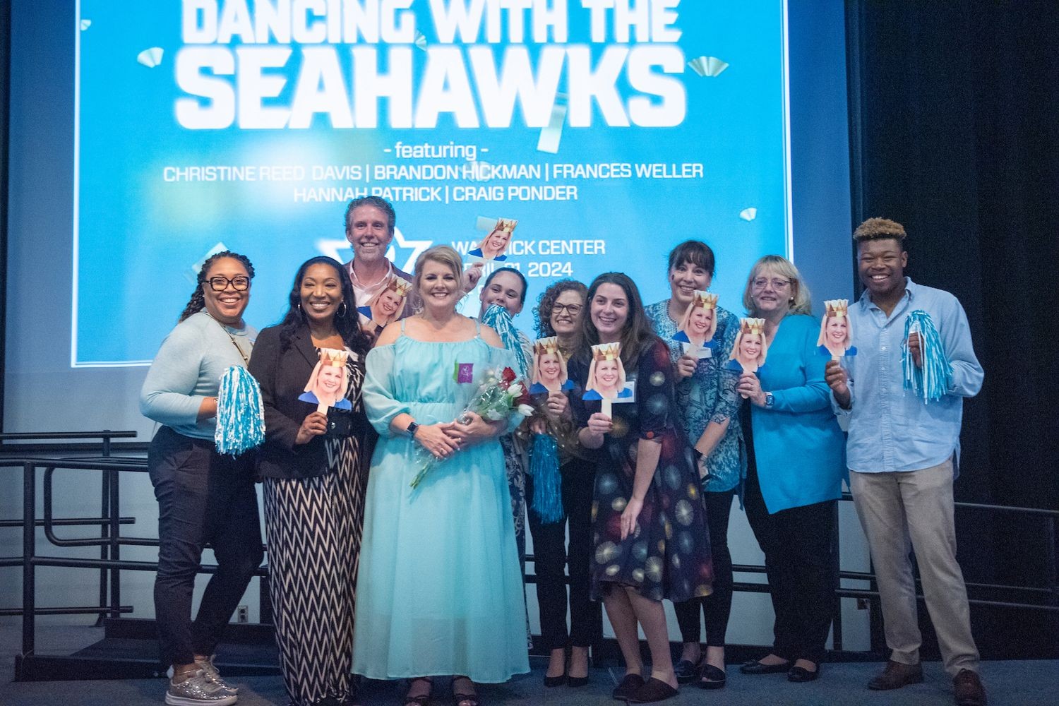 Dr. Christine Reed Davis with supporters at Dancing with the Seahawks, 2024