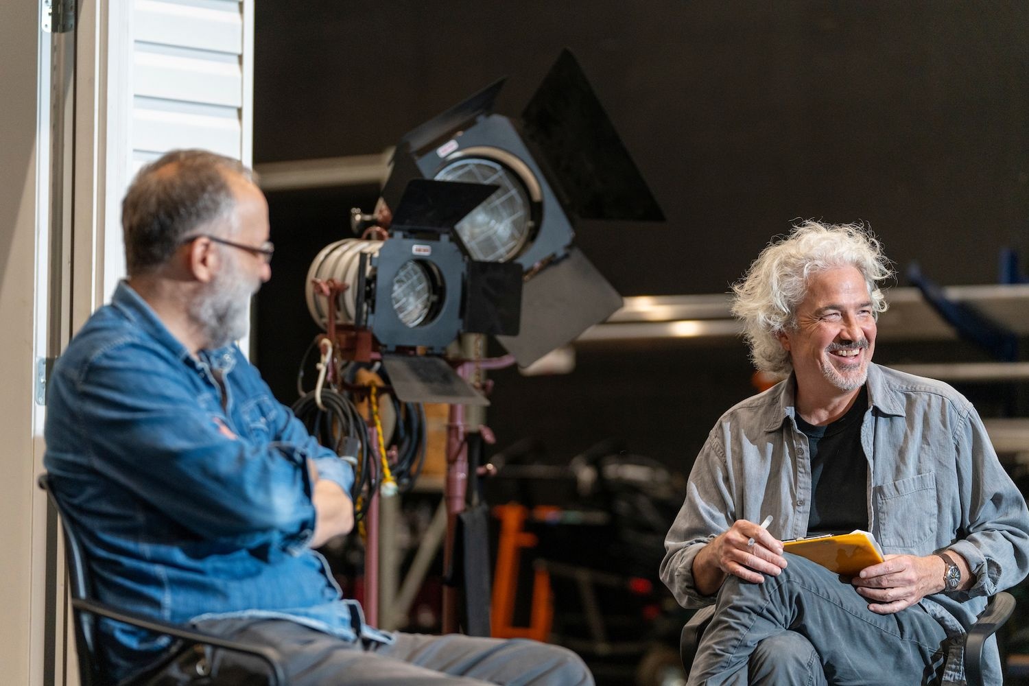 Filmmaker Ira Sachs talking with a class