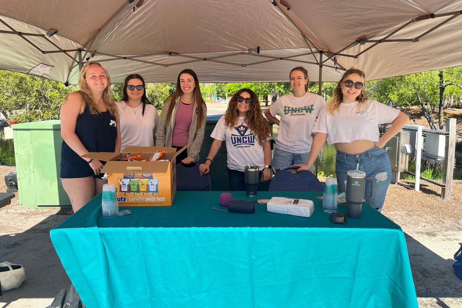 Communication Studies students pose outside during Field Day