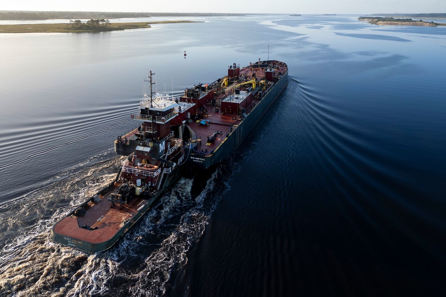 Maritime transportation along the Cape Fear River.