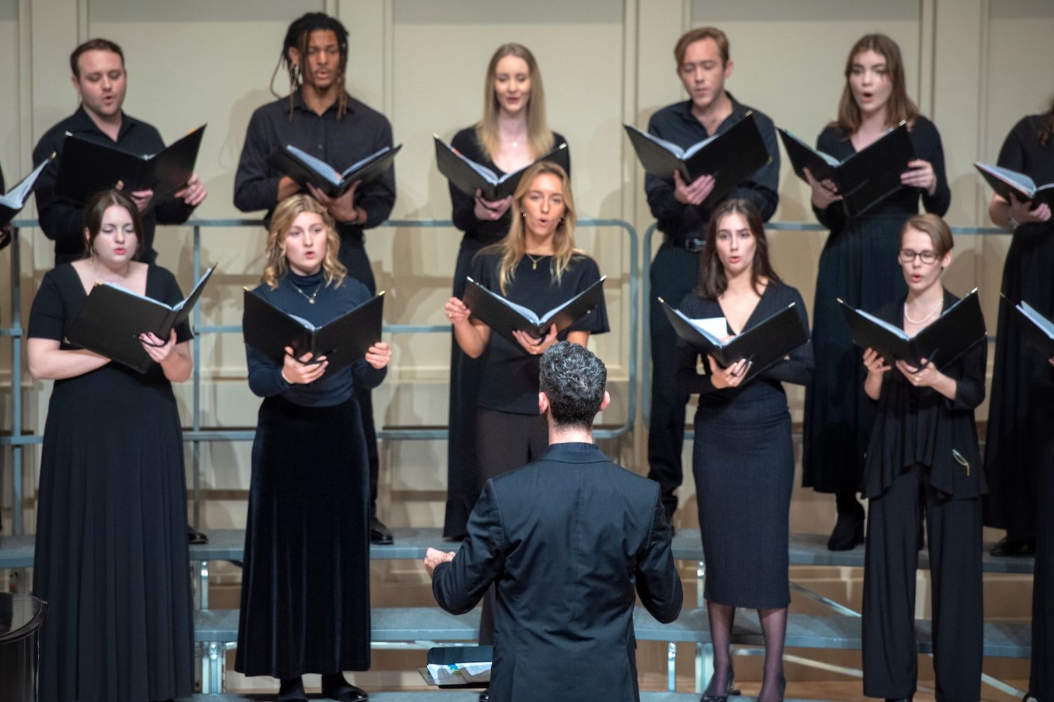 Choir singing on stage