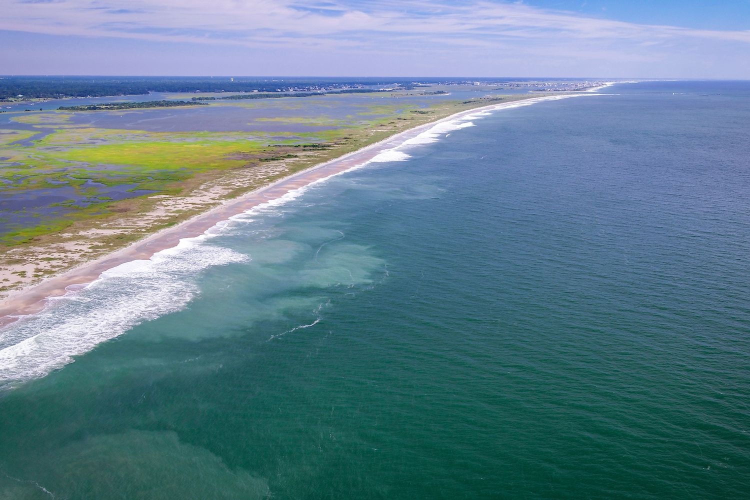 Aerial view of Masonboro Island