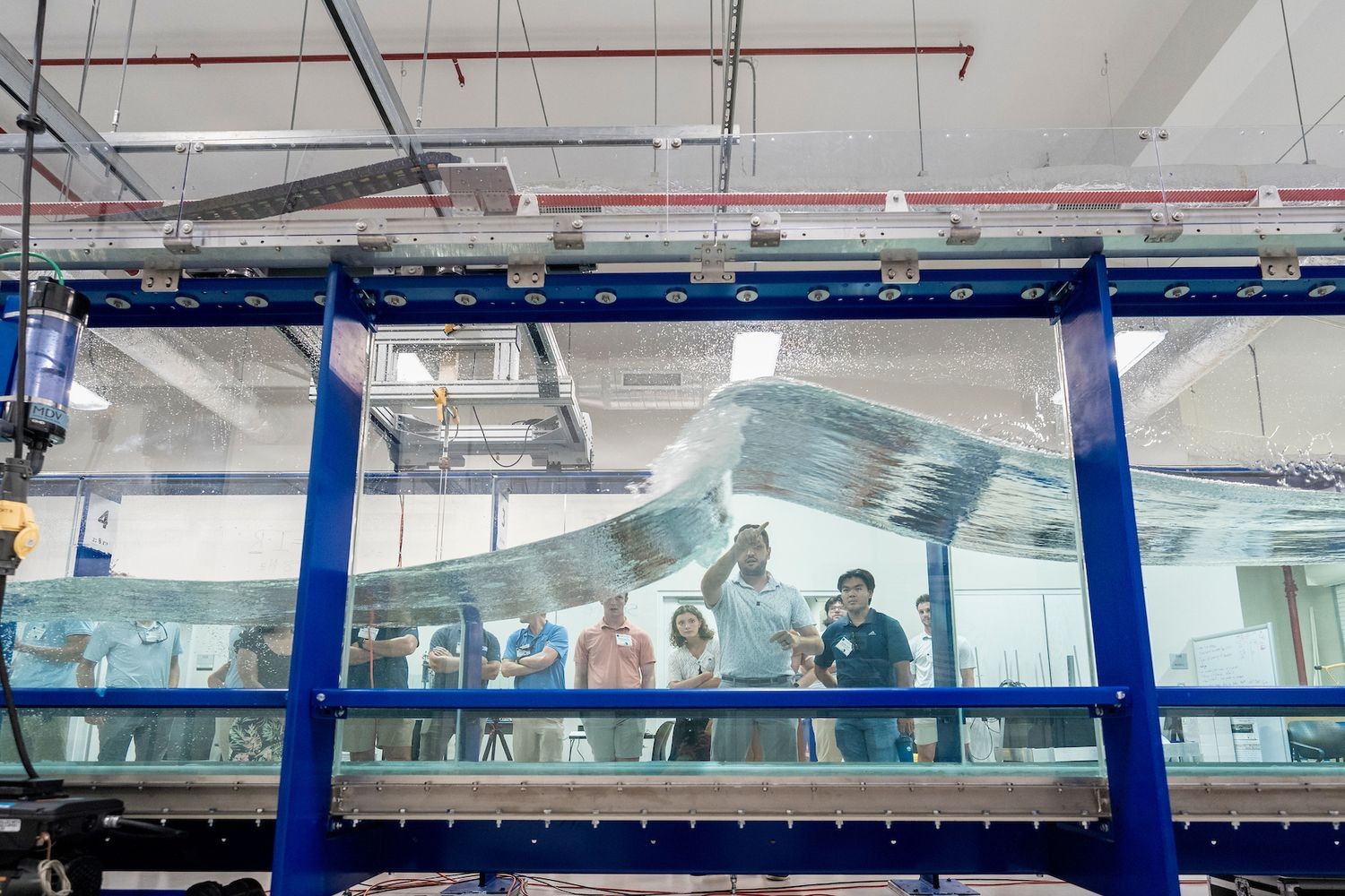 Coastal engineering wave flume lab