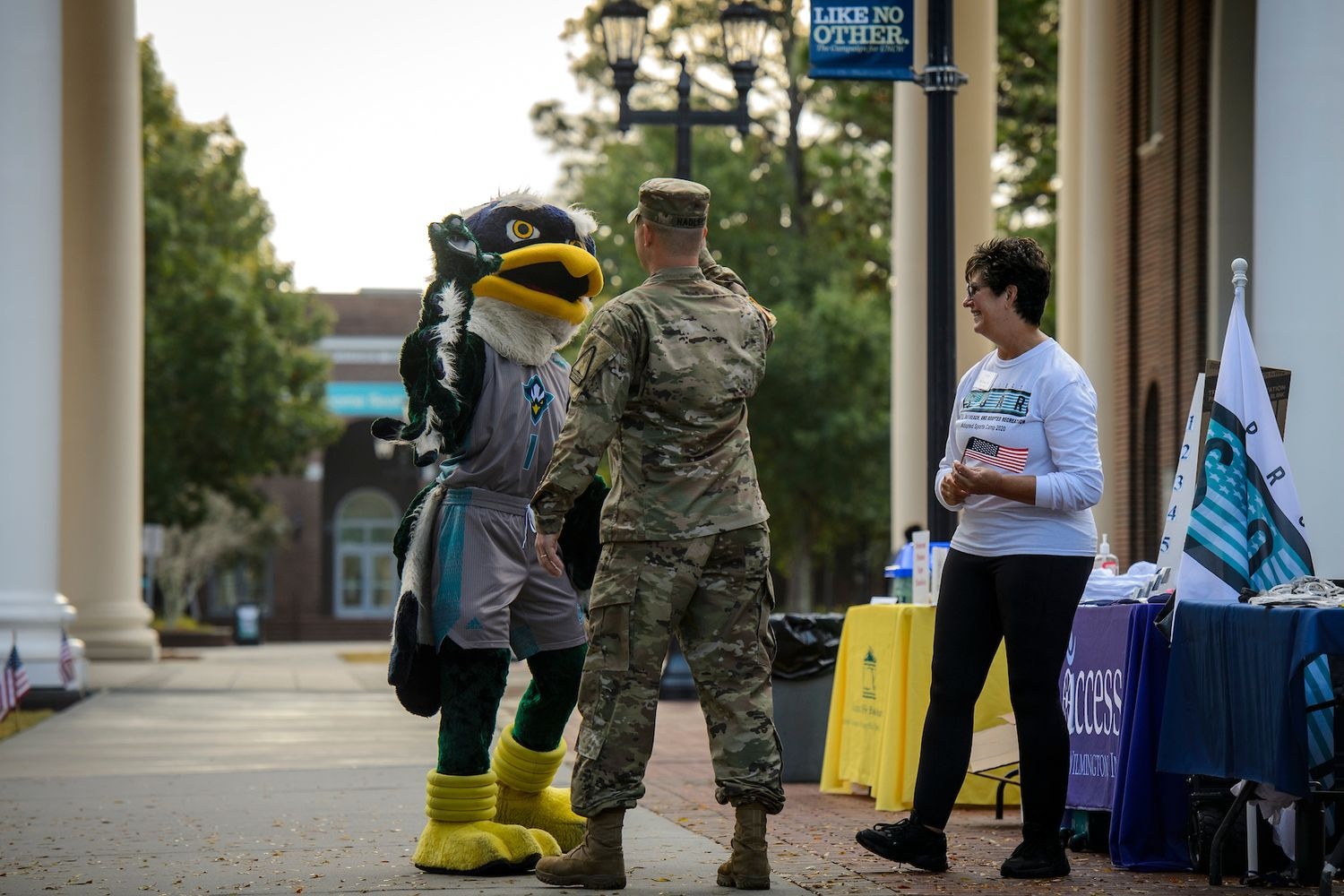 sammy saluting soldier