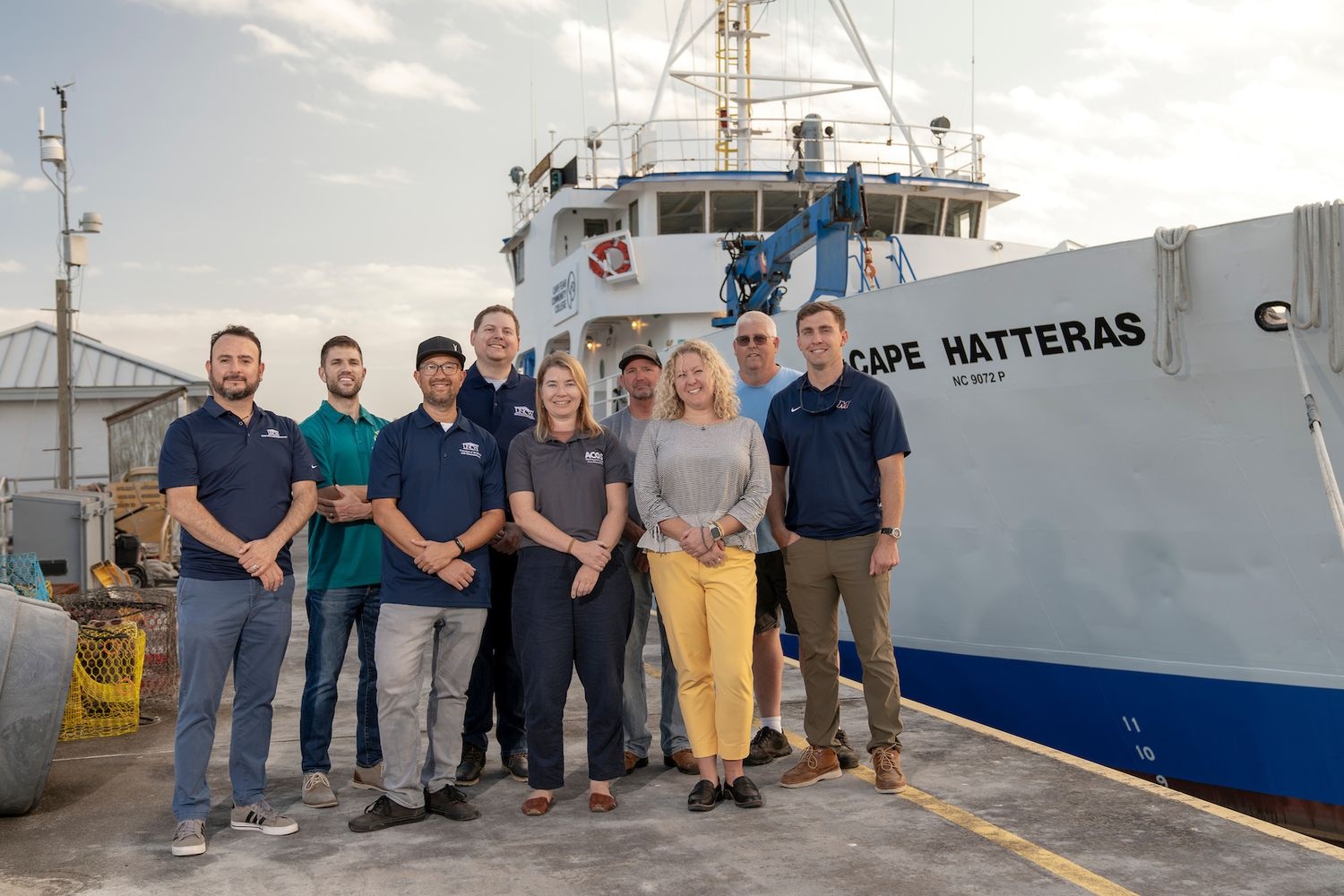 UNCW researchers and Cape Fear Community College ship ops team