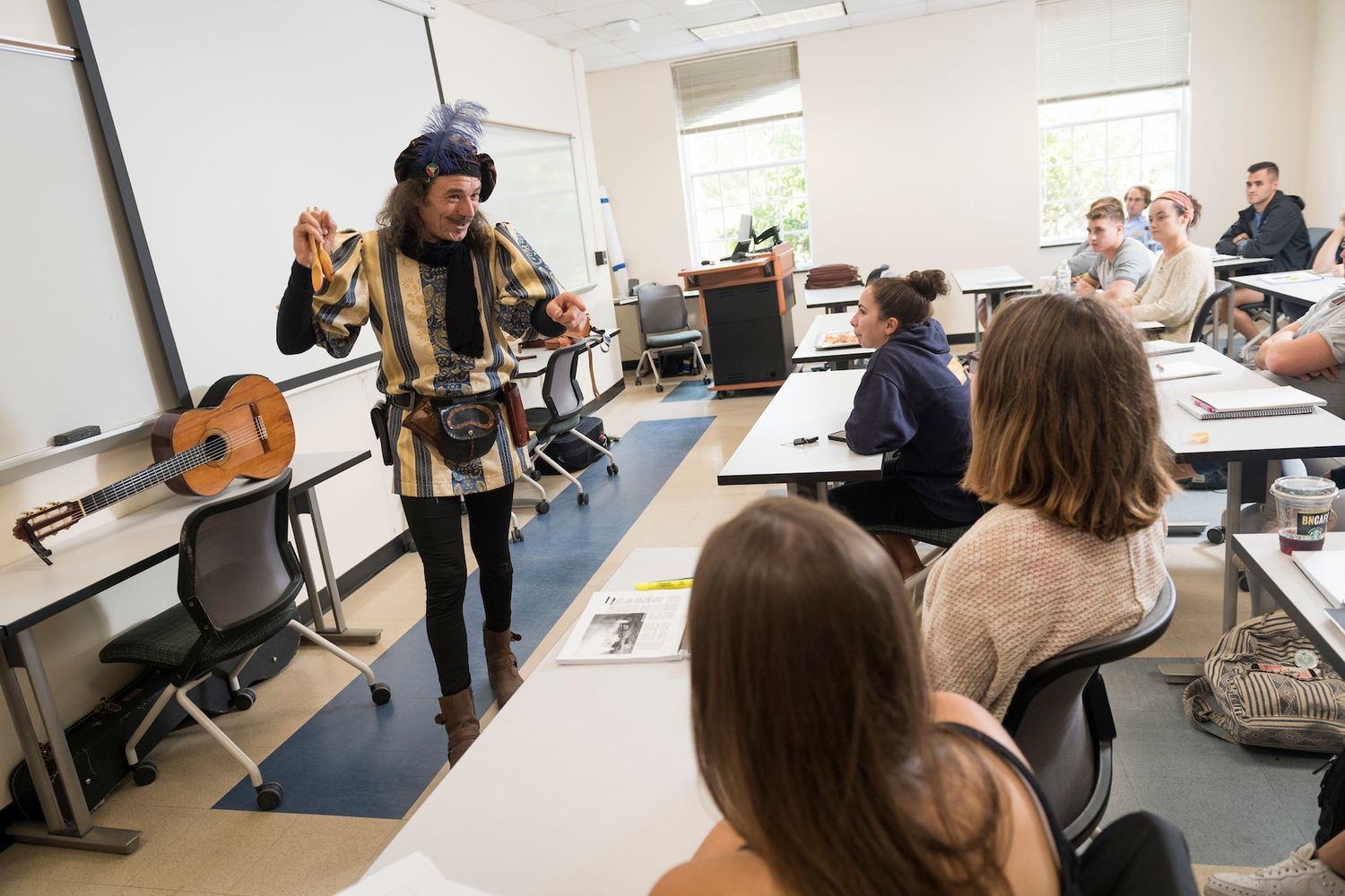 World Languages and Cultures department hosted Spanish troubadour Crispin d'Olot for the 5th annual El Quixote Festival