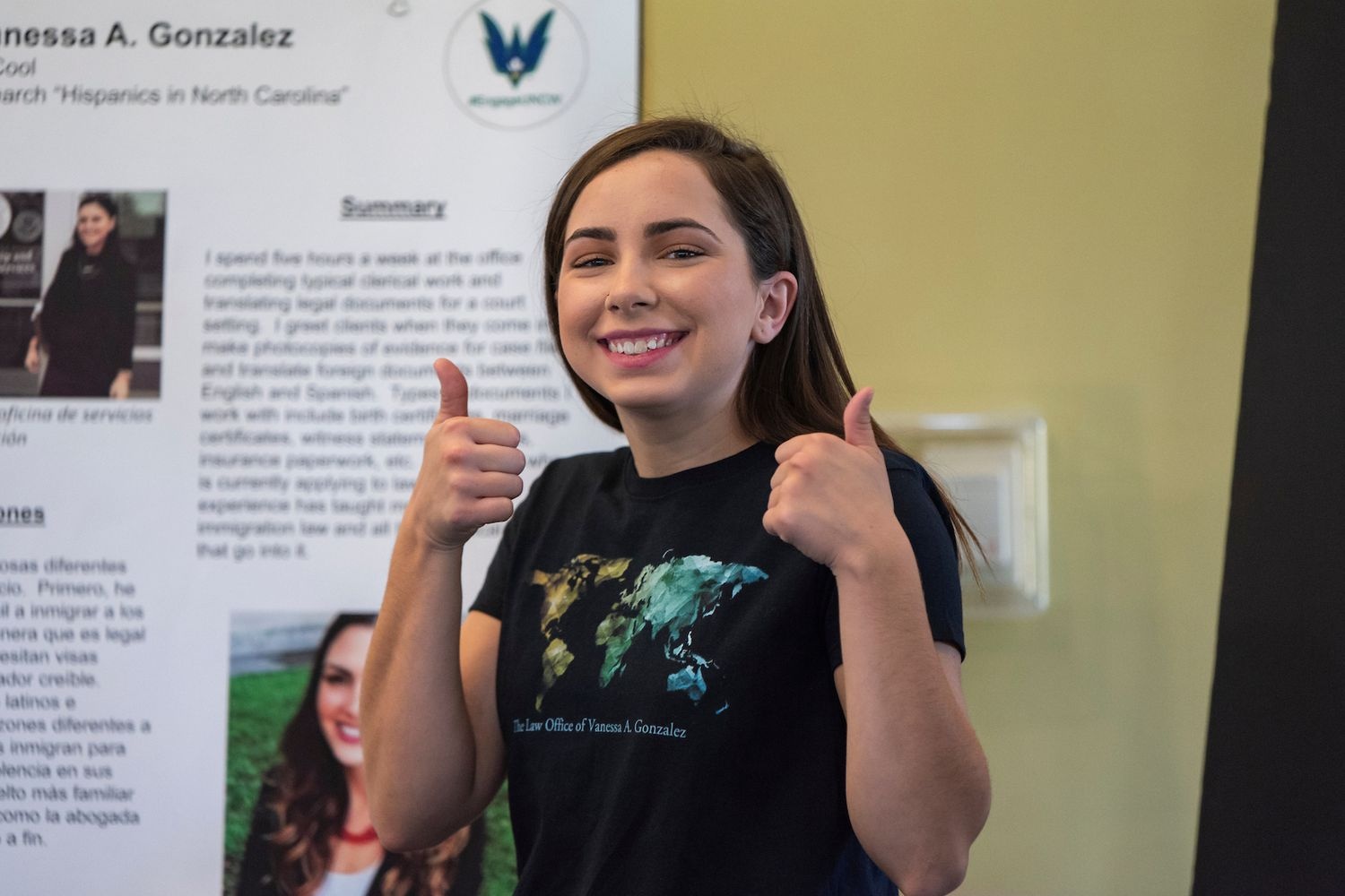 Students present their research during the 6th Annual Spanish Service-Learning Showcase