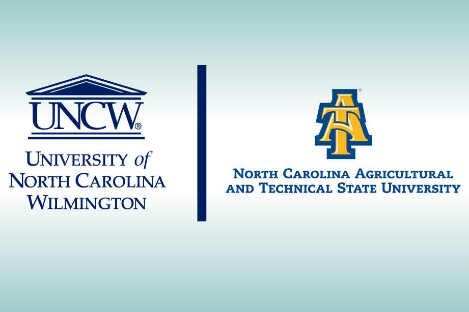 UNCW logo and the NC A & T  logo