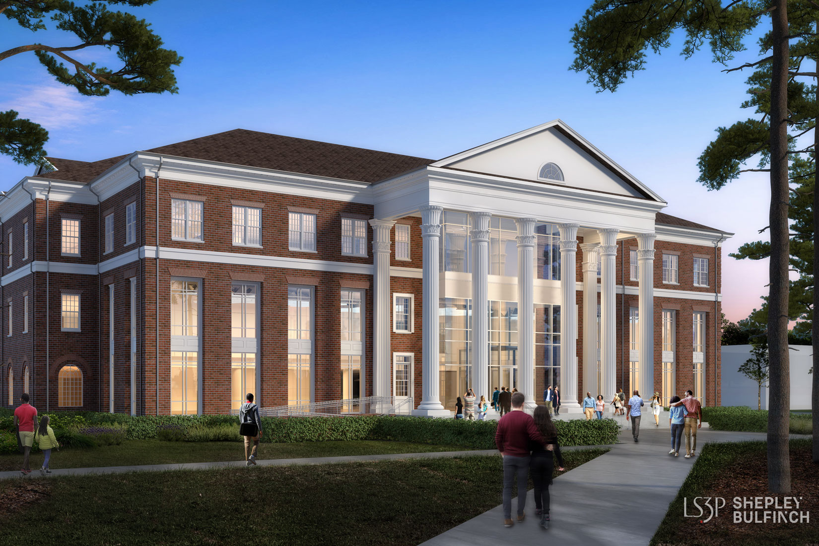 Randall Library Rendering West Entrance