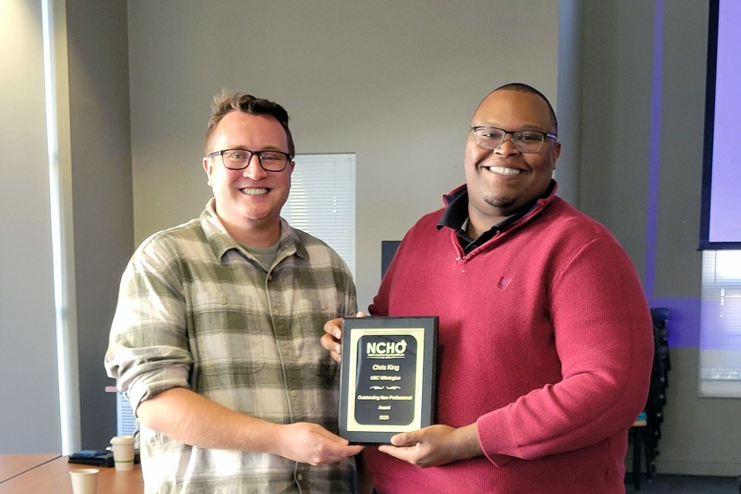 Chris King, a residence coordinator for the UNC Wilmington Department of Housing and Residence Life has been recognized by North Carolina Housing Officers (NCHO) as the 2025 Outstanding New Professional of NC