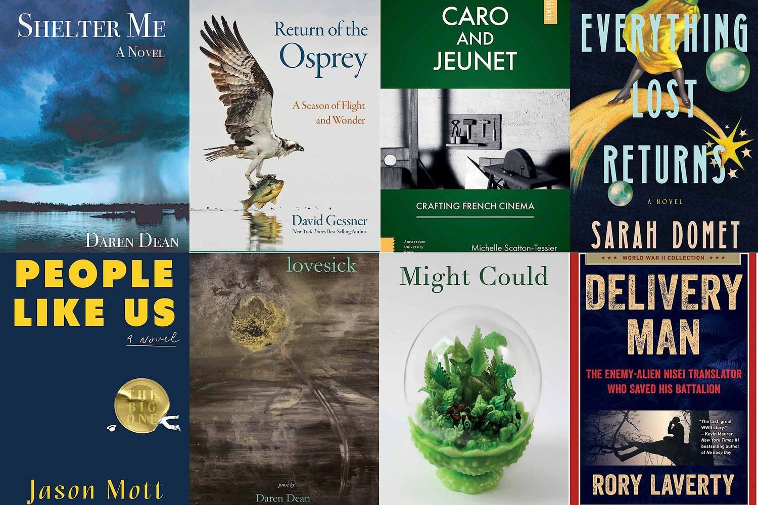 Covers of selected books by UNCW authors