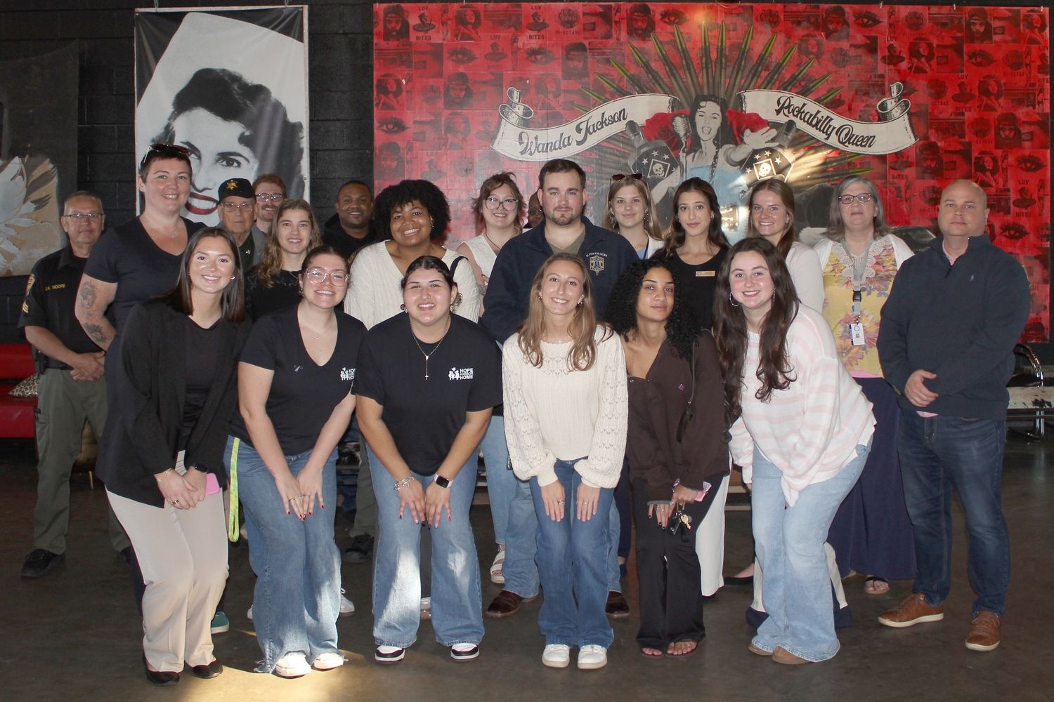 Students and community partners pose at the Criminal Justice Expo