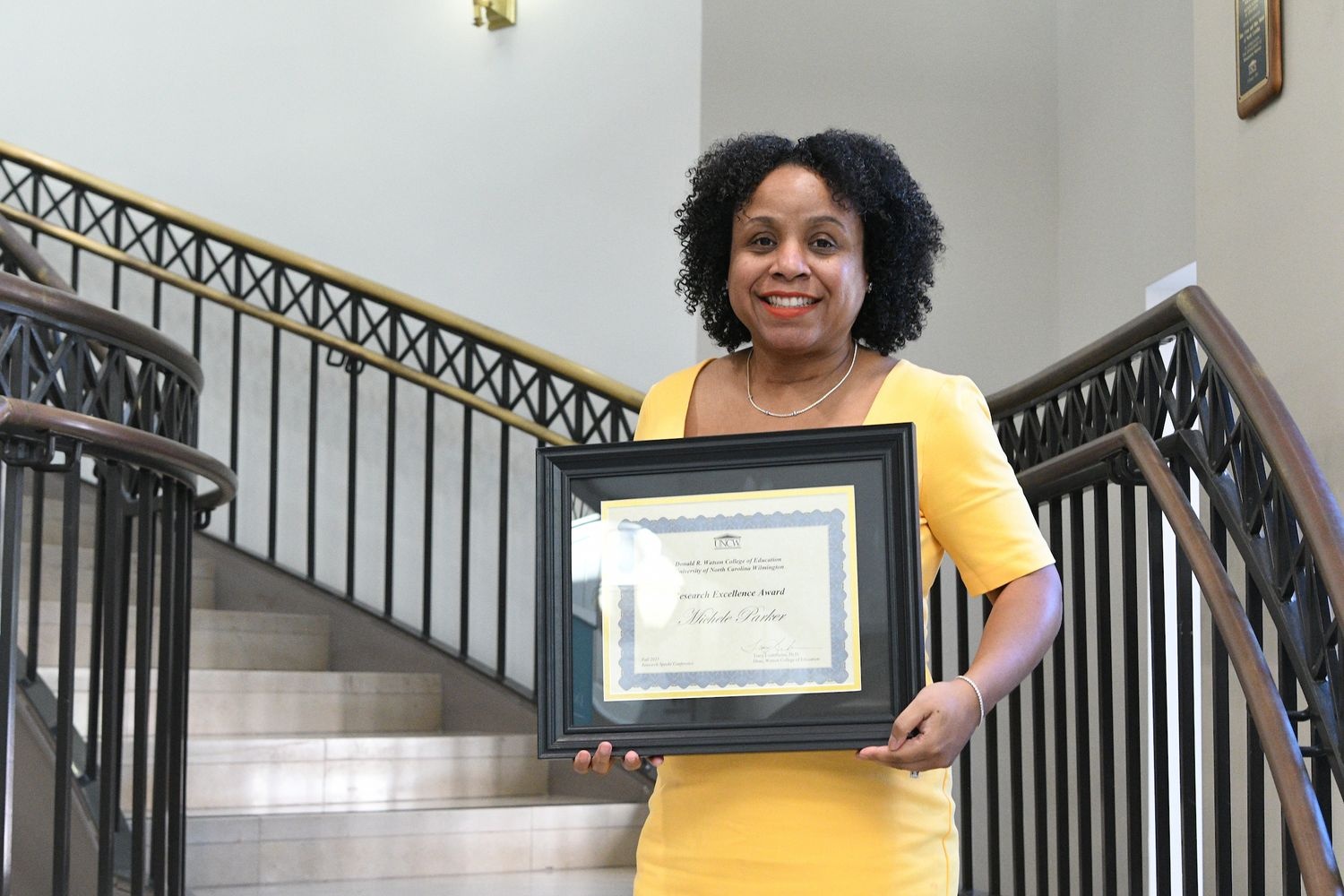 Dr. Michele Parker, professor in the Department of Educational Leadership, has received the Watson College of Education’s Inaugural Research Excellence Award.