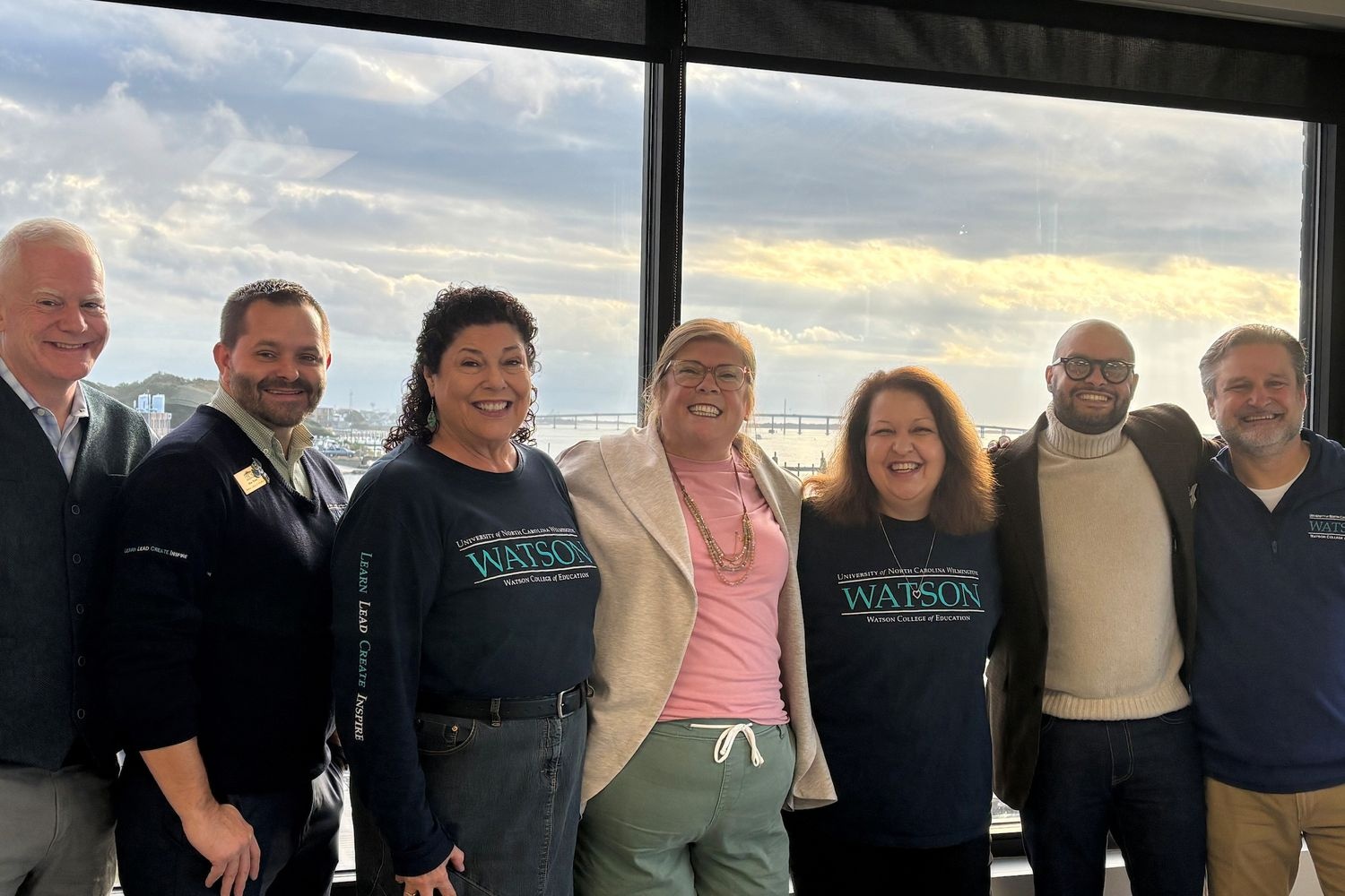 Andy Ryder, Dean Heath, Denise Henning, Sarah Bonner, Denise Ousley, Zak Jouaibi, and Dennis Kubasko at the community college roadshow